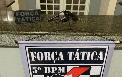 Polícia Militar apreende revólver e munições em cidade de Mato Grosso do Sul