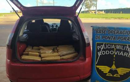 Polícia Militar Rodoviária apreende 104 kg de entorpecente em Ponta Porã