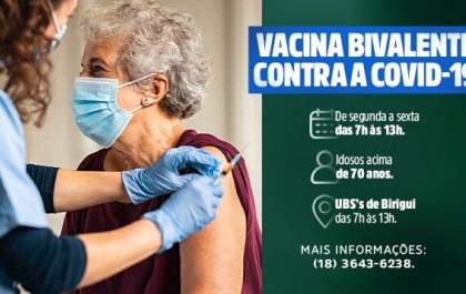 Vacina bivalente contra covid-19 começa a ser aplicada em Birigui