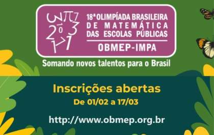 Escolas podem se inscrever na 18ª Olimpíada Brasileira de Matemática até 17 de março