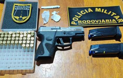 Em Inocência, Polícia Militar realiza apreensão de arma de fogo e munições