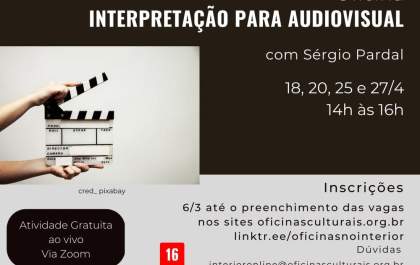 Oficinas culturais estão com as inscrições abertas