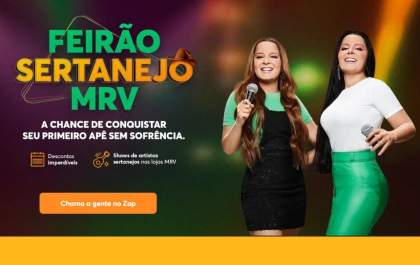 Com dupla sertaneja e concurso cultural, MRV realiza 'Feirão Sertanejo' com diversas ofertas em Araçatuba