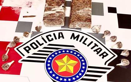 PM prende homem e apreende quase dois quilos de maconha