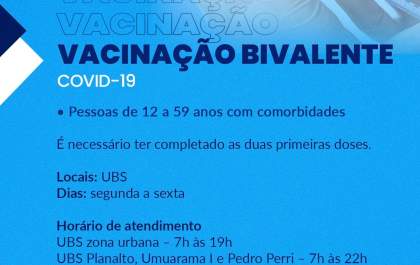 Vacina bivalente começa a ser aplicada em pessoas com comorbidades em Araçatuba