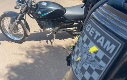 Motocicleta furtada é recuperada pela Polícia Militar em Três Lagoas