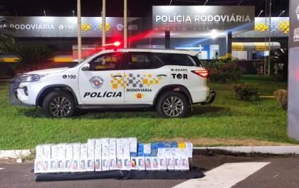 Comerciante é preso com 160 celulares em ônibus
