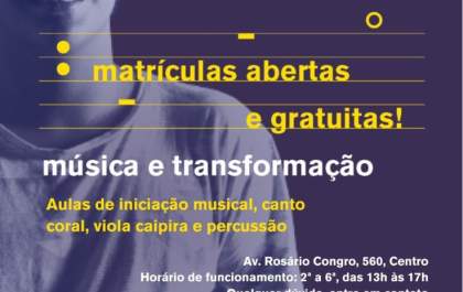 Projeto “Musicou” oferece aulas de música gratuitas em Três Lagoas