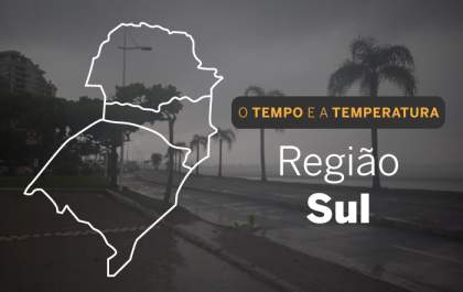 O TEMPO E A TEMPERATURA: Terça-feira (25) com risco de granizo em quase toda a região Sul