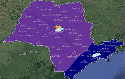 Previsão: Frente fria chega ao estado de SP nesta semana