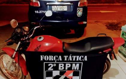 Moto furtada é recuperada em Três Lagoas