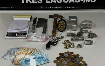 Homem é preso pela Polícia Civil em Três Lagoas, por tráfico de drogas e posse irregular de arma de fogo e munições