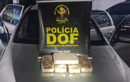 Homem que seguia com pasta base de cocaína para São Paulo é preso pelo DOF na MS-040