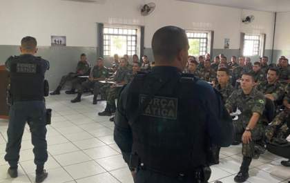 Força Tática de Três Lagoas realiza instrução para 3ª Bateria de Artilharia Antiaérea