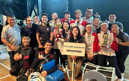 Equipe de Araçatuba leva bronze em campeonato de taiko