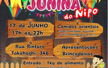 Nipo de Araçatuba realiza festa junina com atrações e comidas típicas e orientais