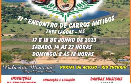 11° Encontro de Carros Antigos acontece neste final de semana