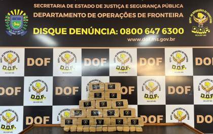 DOF apreende mais de 20 quilos de cloridrato de cocaína que seguiam para São Paulo&nbsp;