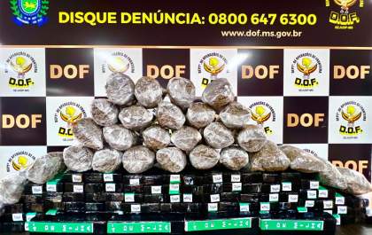 DOF apreende mais de cem quilos de drogas