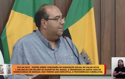 Aprovado repasse de R$ 1,2 milhão para Santa Casa de Birigui