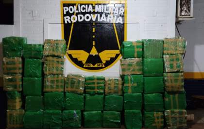 Cerca de 1,2 tonelada de entorpecentes são apreendidos na MS 164