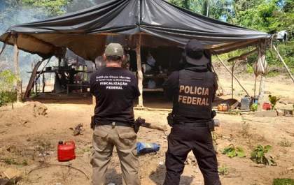 PF desmobiliza quatro garimpos ilegais em unidade de conservação