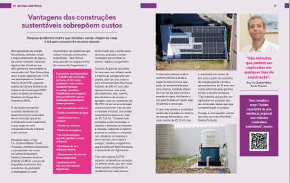 Artigo sobre vantagens de casas sustentáveis é publicado em revista do Crea