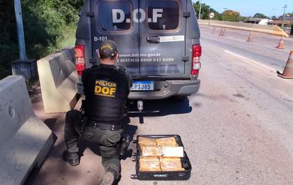 DOF apreende cocaína e pasta base de cocaína avaliadas em mais R$ 760 mil