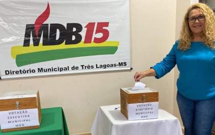 Evalda Reis é a nova presidente do MDB em Três Lagoas