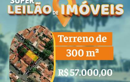 Araçatuba promove leilão com lotes de alto valor comercial a partir de R$ 190 o metro quadrado