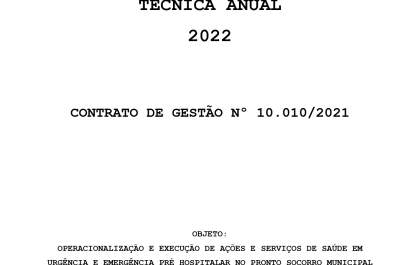 Prestação de contas: Pronto Socorro Municipal - BHCL