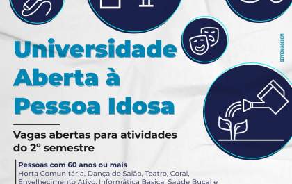 Universidade aberta à pessoa idosa oferece cursos gratuitos com vagas para Três Lagoas