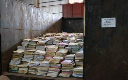 TJMS recicla mais de cinco toneladas de processos arquivados