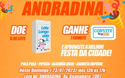 Rede Big Mart realiza Festa da Cidade em comemoração ao aniversário de Andradina