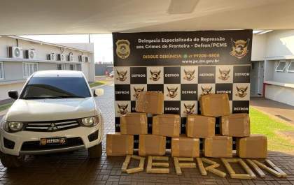 DEFRON em ação: Policiais aprendem veiculo com mais de 390 quilos de drogas