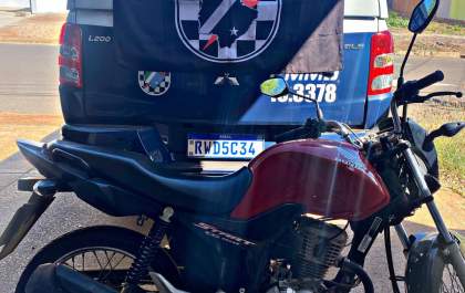 Força Tática recupera moto furtada em Três Lagoas