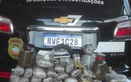 Polícia Civil prende homem por tráfico de drogas e posse ilegal de arma de fogo em Campo Grande