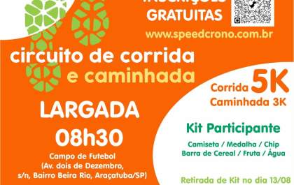 Com incentivo do Atacadão, Araçatuba vai receber Circuito de Corrida e Caminhada