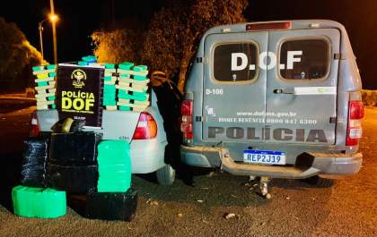 DOF apreende mais um veículo com 150 quilos de drogas