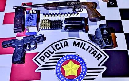 Após discussão, Polícia Militar apreende duas armas