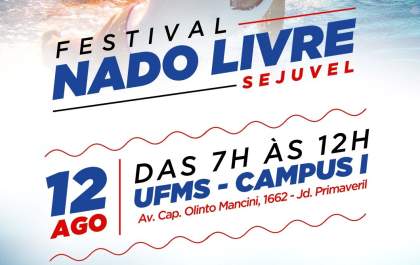 Será realizado amanhã (12) o 1º Festival de Nado Livre