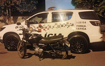 Polícia Militar age rápido e recupera motocicleta furtada