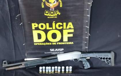 DOF com arma de fogo e munições  em MS