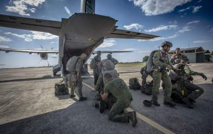 FAB utiliza aeroporto de Bonito para treinamento militar com participação da Guarda Aérea de Nova Iorque