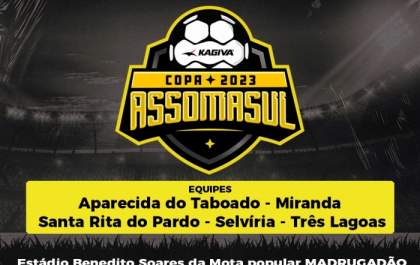 Próxima fase da Copa Assomasul será em Três Lagoas