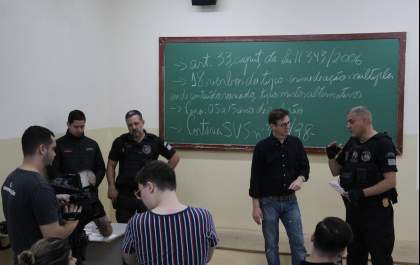 Delegacia-Escola do Unisalesiano promove atividade sobre prisão em flagrante