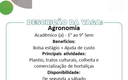 Sindicato Rural de Três Lagoas está com vaga aberta para estágio