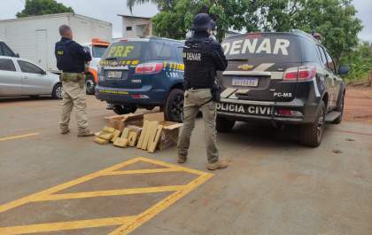 Polícias Civil e Rodoviária Federal prendem homem transportando 77kg de maconha