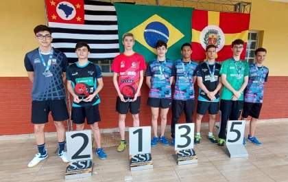 Tênis de mesa de Araçatuba fica em 3º lugar pela Liga Oeste Paulista