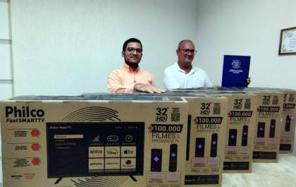 Santa Casa recebe 5 televisores da Prefeitura de Santópolis do Aguapeí
